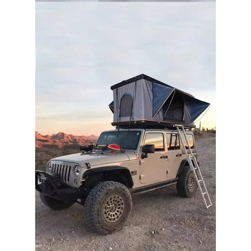 

Lightweight 4-Person Aluminum Outdoor Camping Clamshell Hard Shell Roof Top Tent with Straight Bracing Type Fits Cars