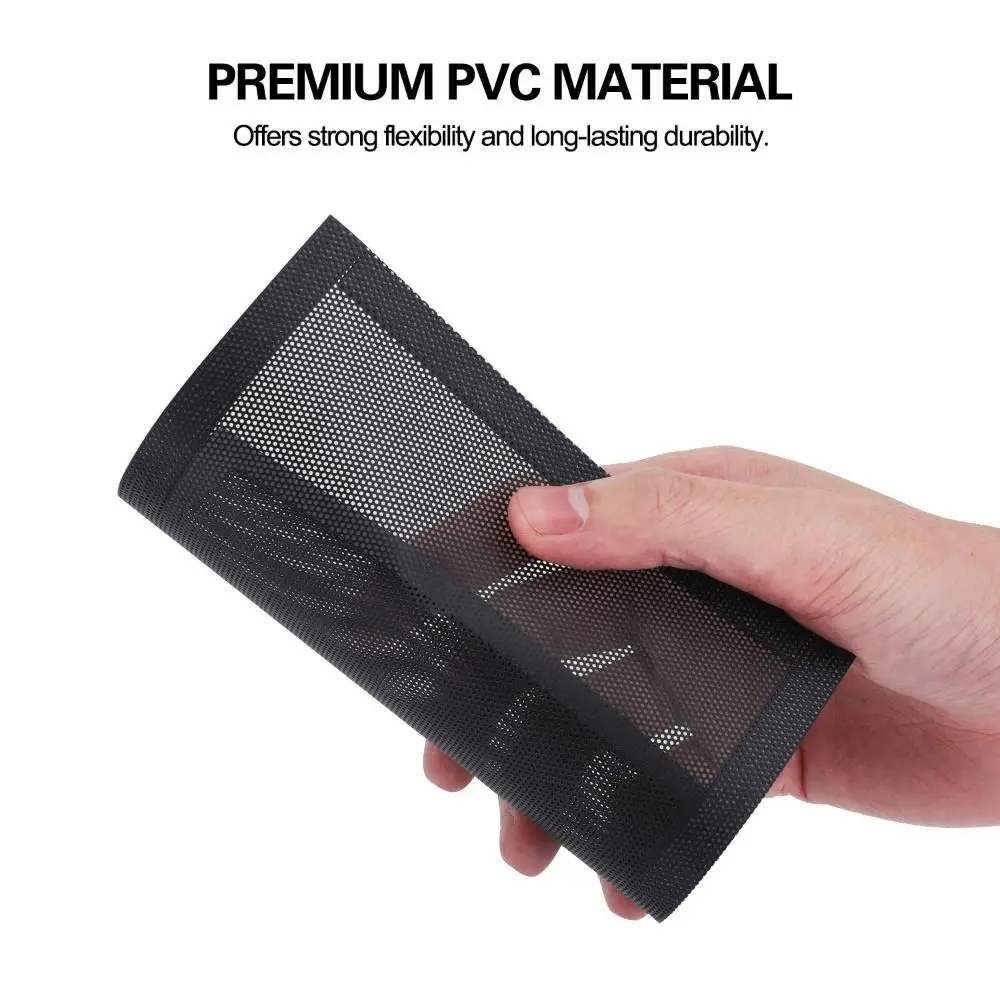 New PVC Dust Filter Cover Black Magnetic Frame PC Cooler Filter 120mm/140mm Dustproof Net Computer Cooler Fan