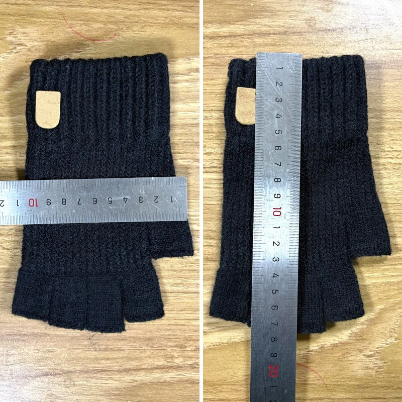 Winter Thick Elastic Knitted Gloves Warm Writting Office Cycling Fingerless Glove for Men Women Touchscreen Driving Work Gloves