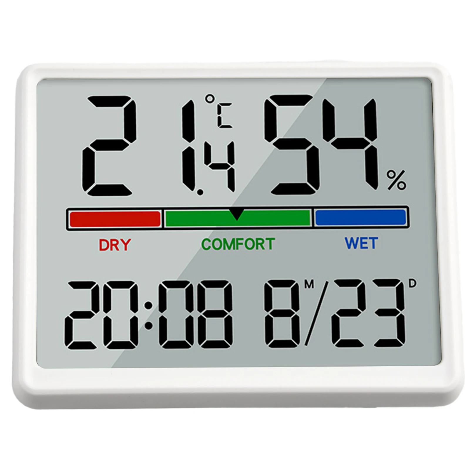 Battery Powered Clock Digital Wall Clock Support Stand Displays Time And Temperature Magnetic Design For Home For Refrigerator