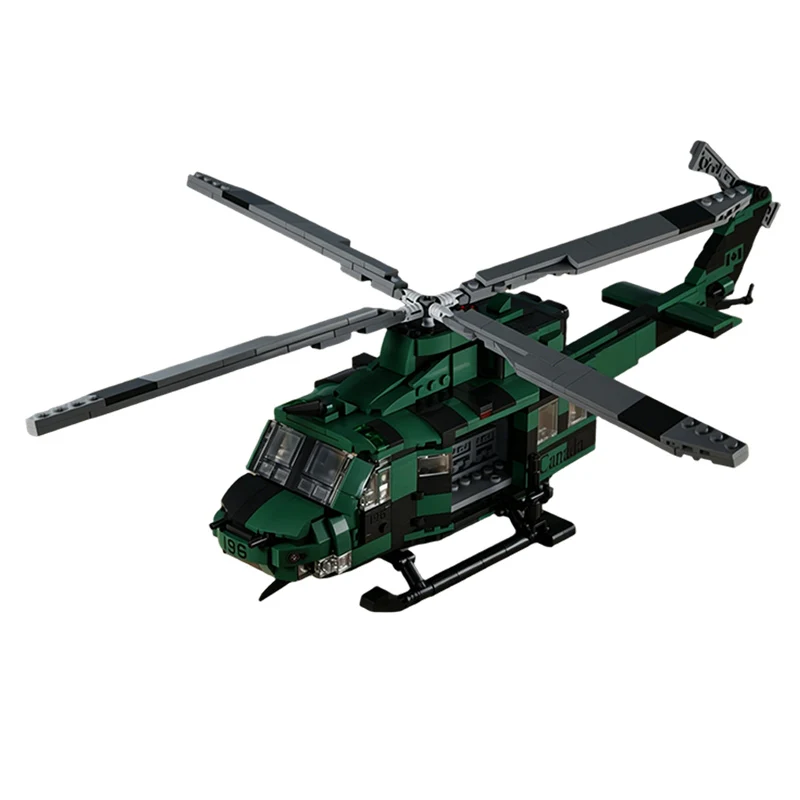 Multi-Role Utility Helicopter Model MOC Building Bricks War Equipment Modular Technology Gift Holiday Assemble Children Toy Suit