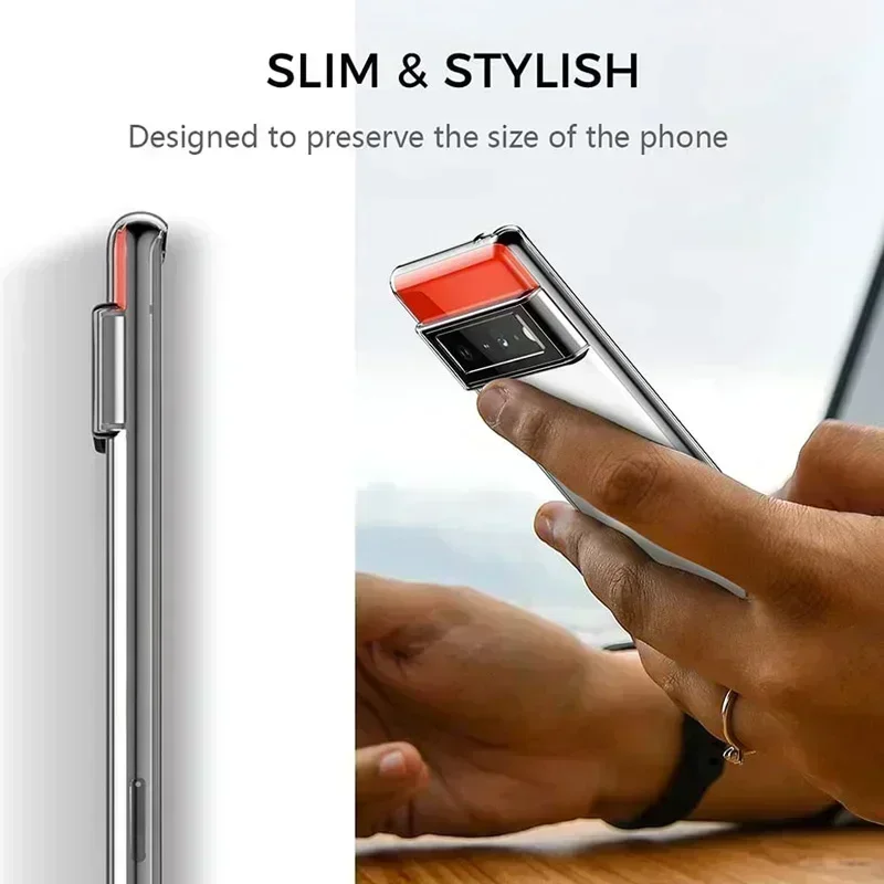 Для Google Pixel 8 7A 7 6 Pro 6A 5 5A 4 4A XL Чехол Простой тонкий мягкий прозрачный чехол из ТПУ для телефона Google Pixel 8A