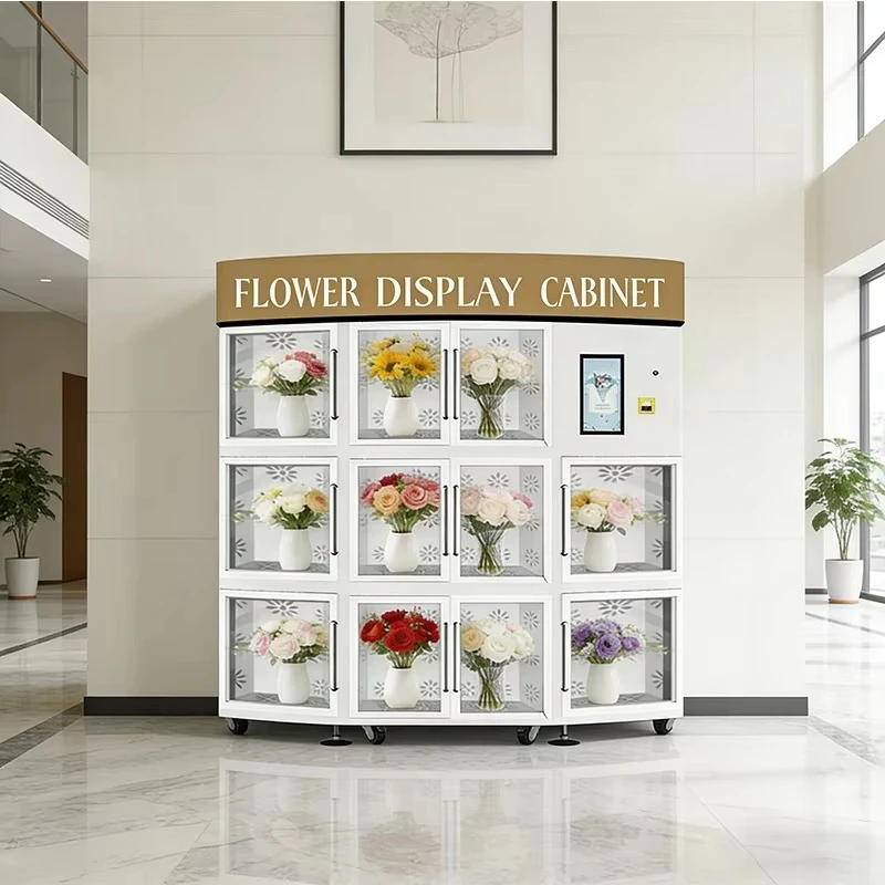 11-Slot Flower Vending Machine Shopping Mall Street Multiple Payment Methods Custom