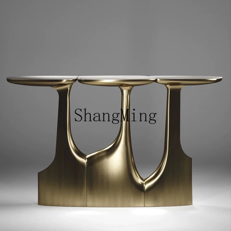 CL Light Luxury  Platform Modern Simple Entrance Foyer Villa Living Room Objects Against the Wall End View Platform