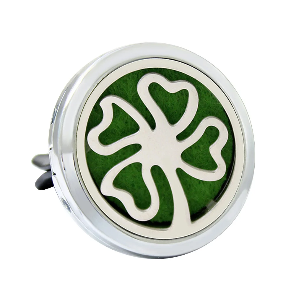 

Four Leaf Grass Clip Style Car Perfume Round Aromatherapy Diffuser Auto Decoration Dashboard Luck Gift Relaxing Scent