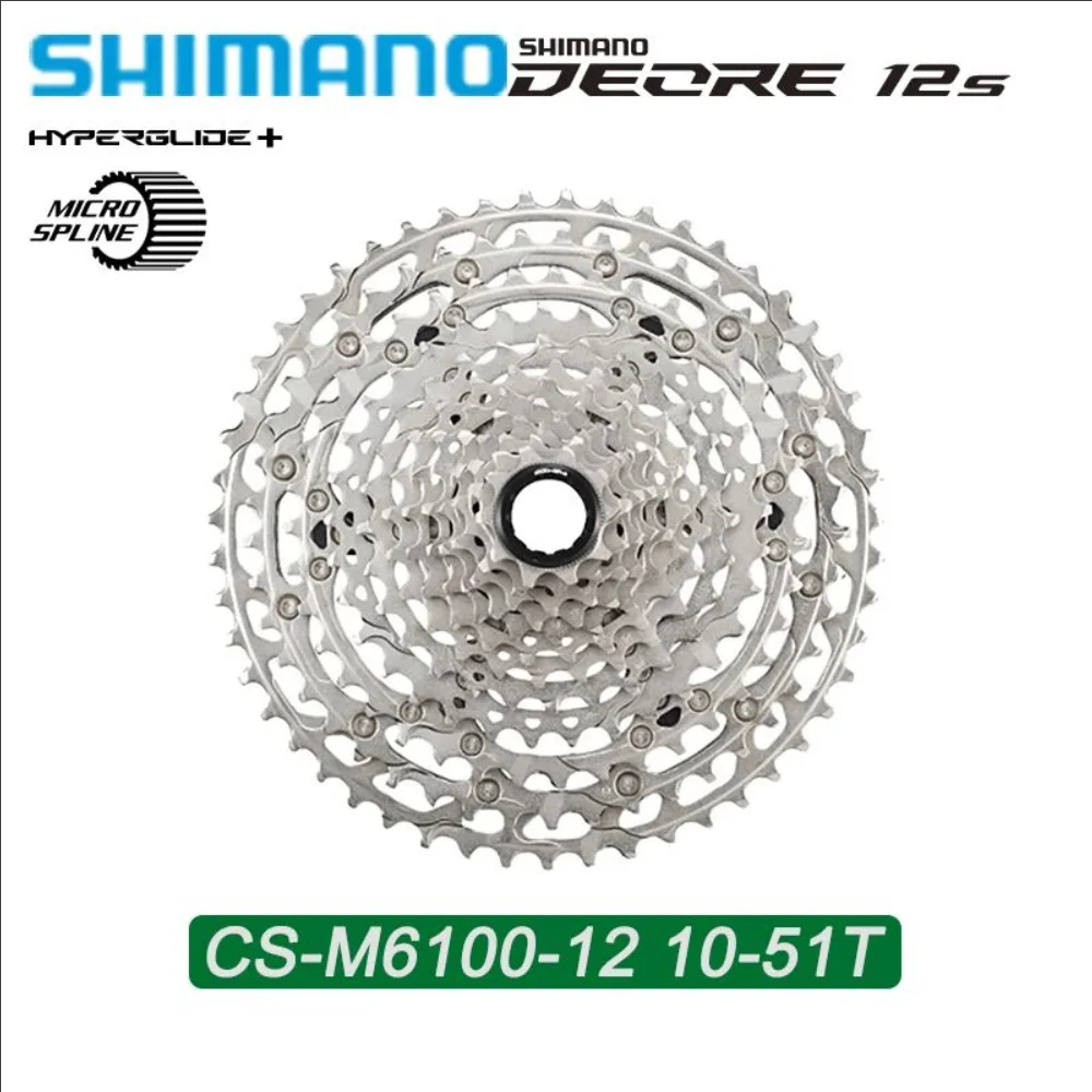 

SHIMANO Deore M6100 12-Speed Cassette Sprocket System 12V Micro Spline 10-51T Flywheel for Mountain Bike Original Part Cassette