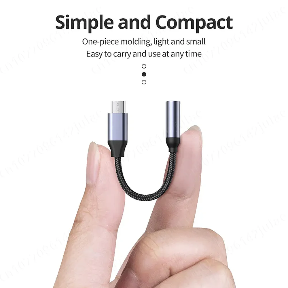 HiFi USB Type C To 3.5 Jack Earphone Adapter USB-C 3 5mm Audio Cable Converter For IPhone 15 Series Samsung Galaxy Huawei Xiaomi