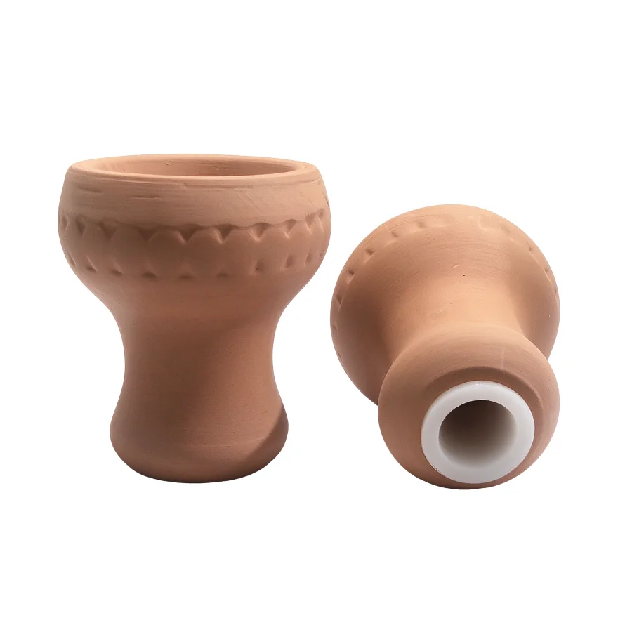 Clay Hookah Bowl With Silicone Seals Seal Ring 5 Holes Ceramic Narguile Chicha Head Shisha Hookah Accessories Universal Applies