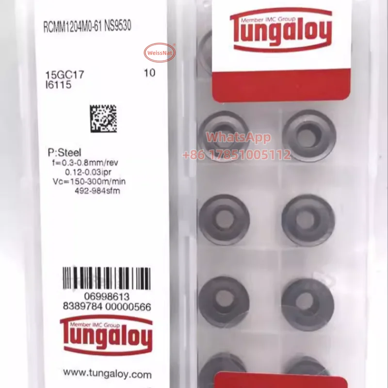 

TUNGALOY RCMM1003 RCMM1204MO-61 AH8005 NS9530 T9125 T9225 TH10 Carbide Insert RCMM Inserts