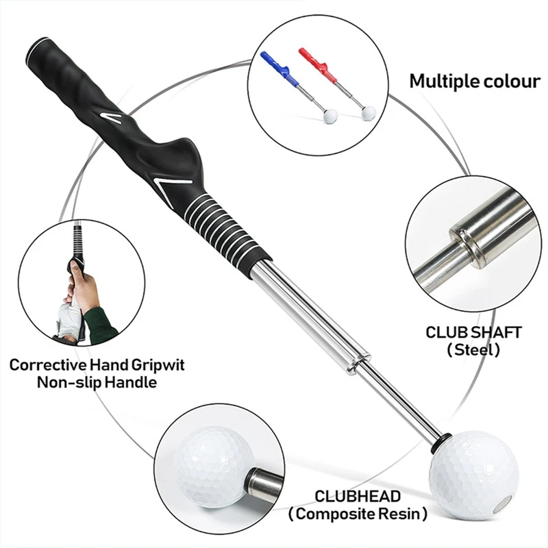 1 Pcs Golf Swing Practice Stick Telescopic Golf Swing Trainer Golf Swing Master Training Aid Posture Corrector Practice Golf Exe