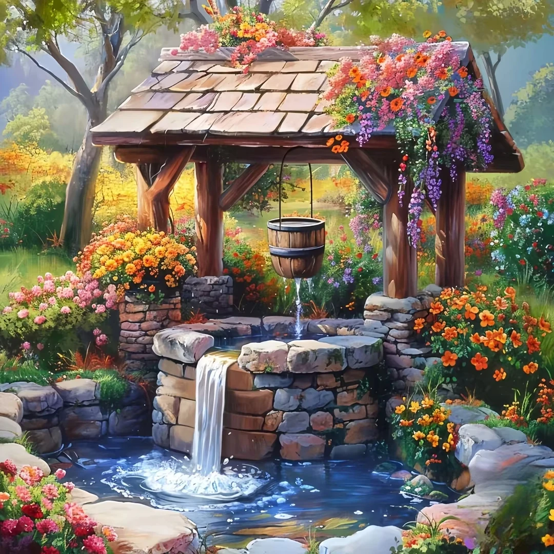 

500/1024 Pcs Jigsaw Puzzles Flower Landscape Kids Toys Gift Educational Intellectual Decompressing Fun Family Game
