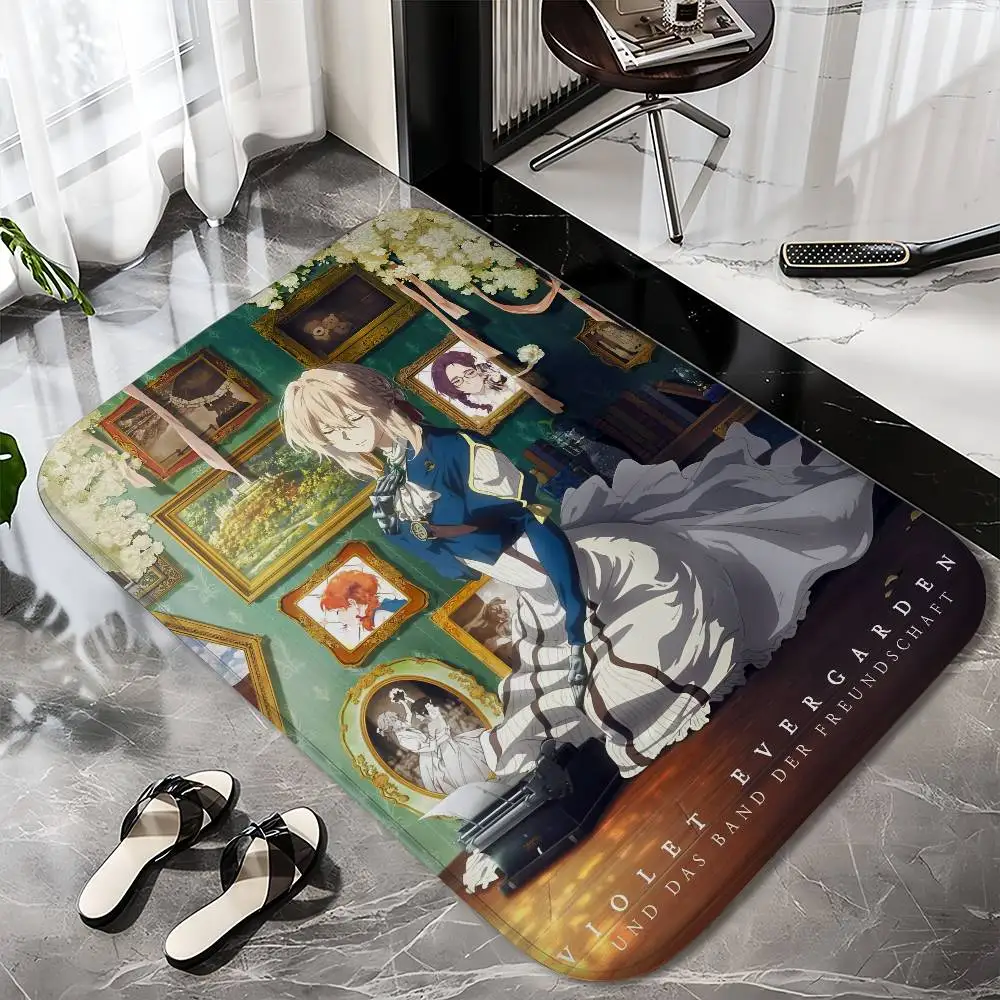 

Violet Evergarden Floor Mat Printed Large Carpets Room And Bedroom Carpets Bathroom Anti Slip Door MATS Small Carpets