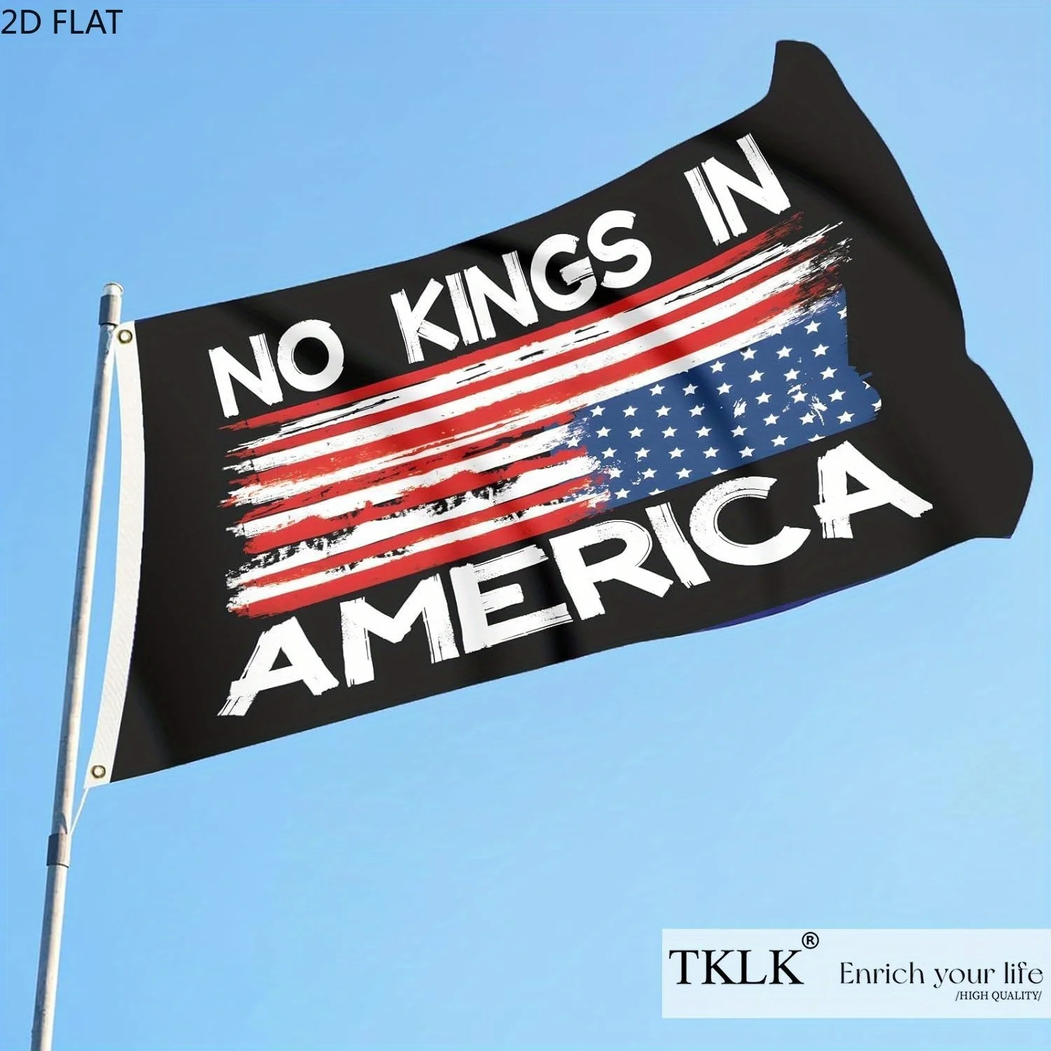 1pc 30x45cm No Kings In America Garden Flag(ONLY FLAG), 3x5Ft Garden Yard Flags Outdoor Use, Polyester Patriotic Flag Banner