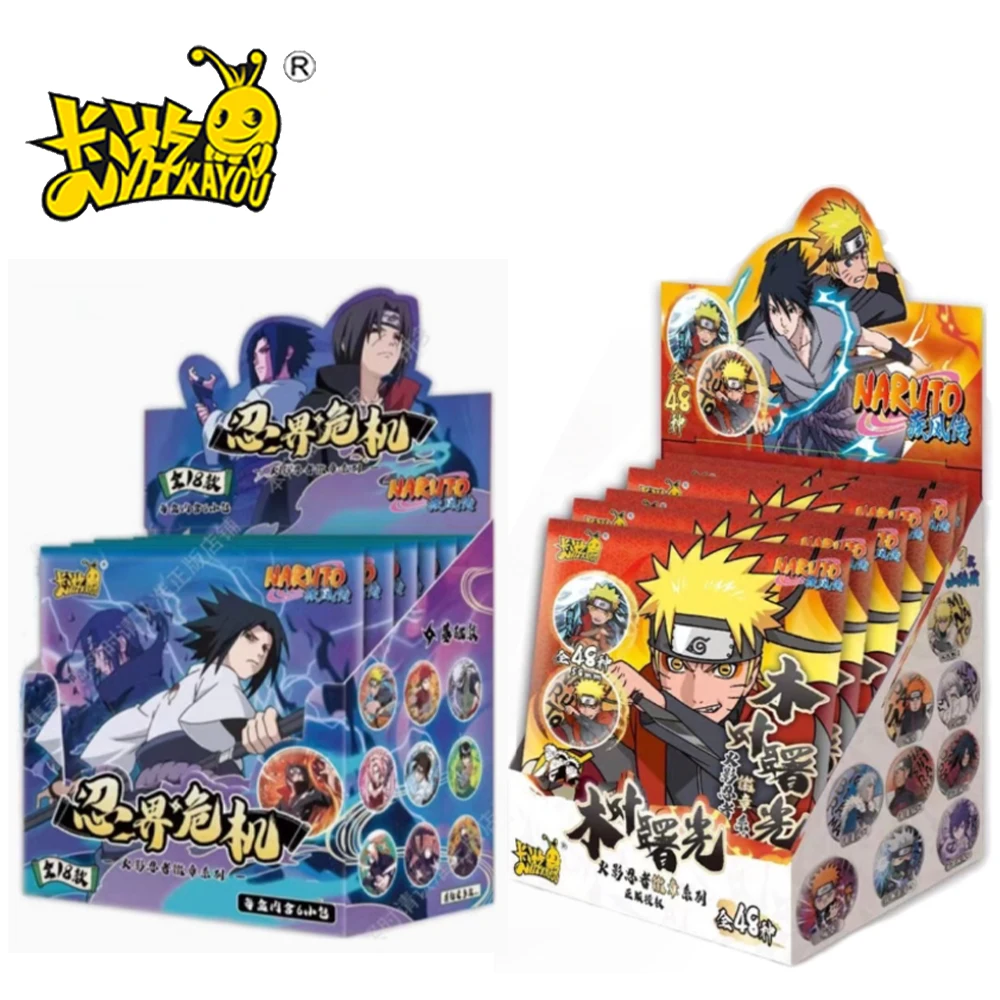 KAYOU Genuine Naruto Card Konoha Dawn Badge Series 20th Anniversary Uzumaki Naruto Minato Baji Box