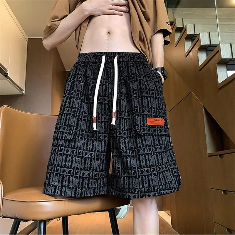 

Повседневная рабочая одежда, мужские летние брюки 2024, новинка American High Street Sli, большие размеры, брюки для бега, большое нижнее белье с прямыми штанинами