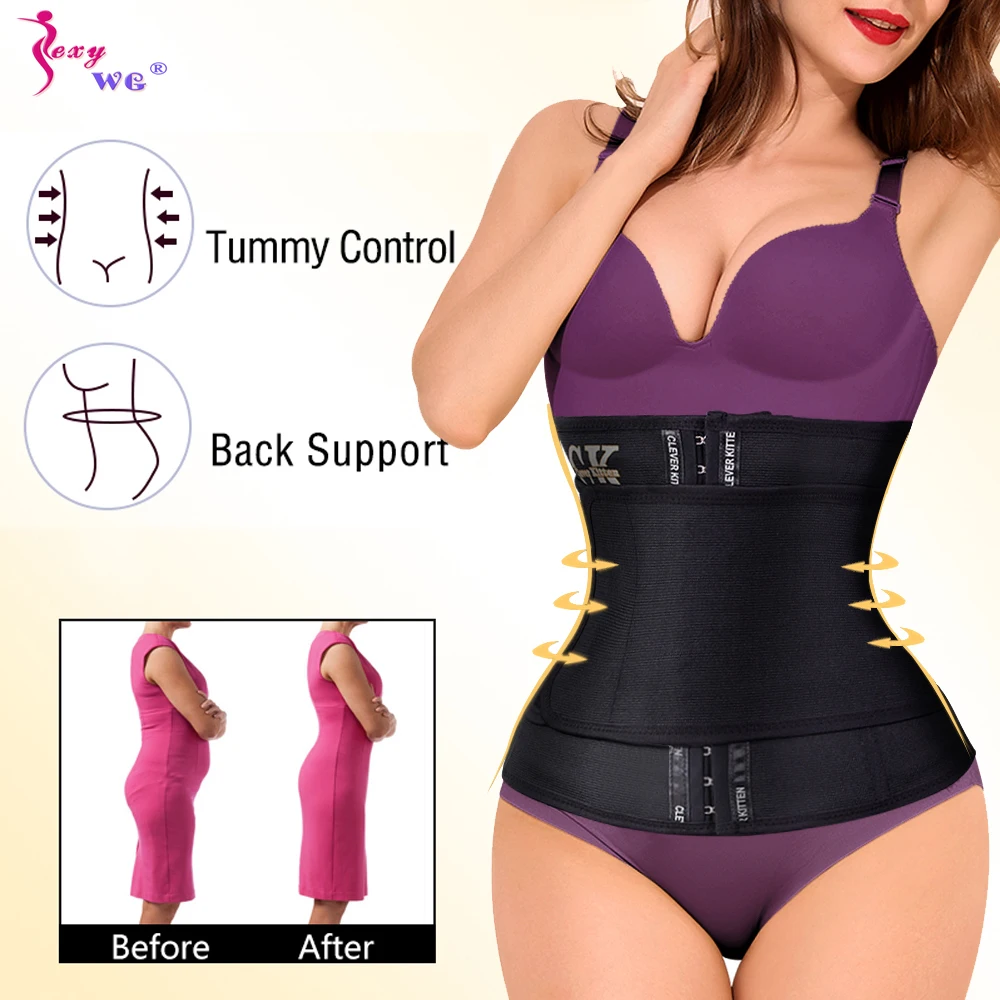 SEXYWG Waist Trainer for Women Weight Loss Belly Belt Waist Cincher Slimming Band Girdles Corset Fat Burner Body Shaper Fitness