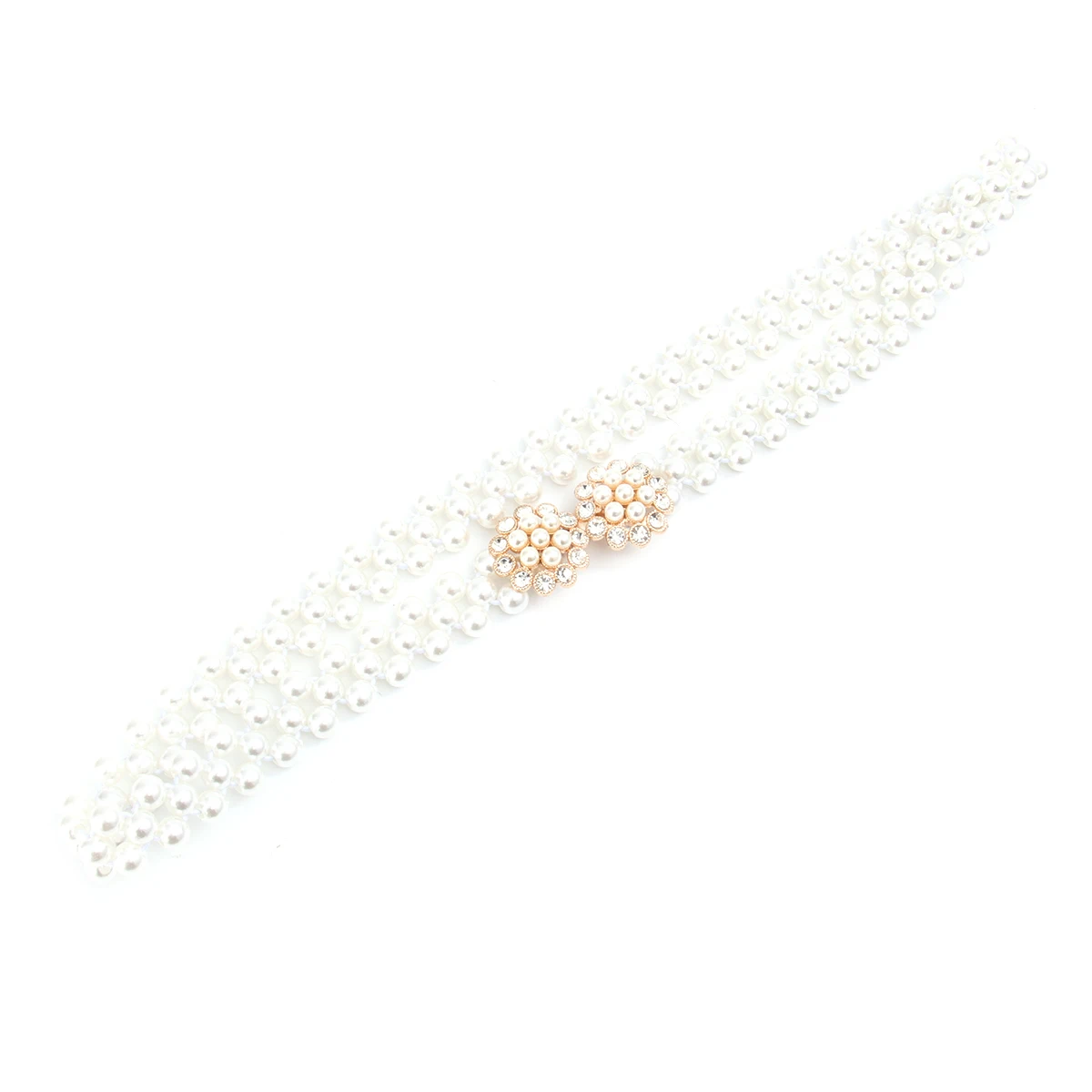 

Rhinestone Pearl Waist Chain Belt Girl Fashion Dress Belts for Women Dressy Sweet Style Miss