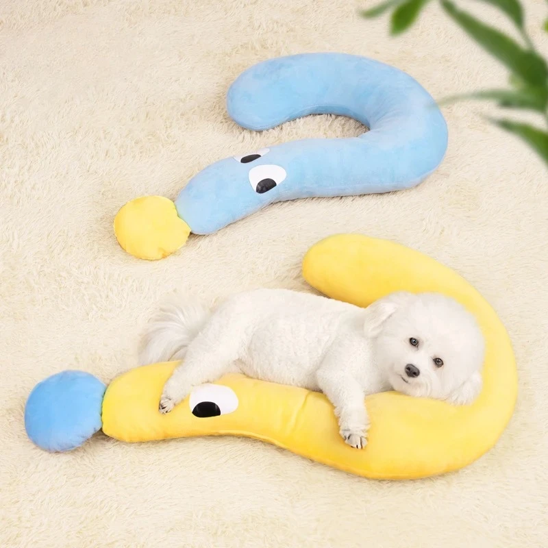 Almohada de Invierno para Mascotas, Protector de Cuello en Forma de U, para un Sueño Profundo, para Cachorros, Gatitos, Perros y Gatos, Reposacabezas, Almohada para Dormir, Artículos para Mascotas