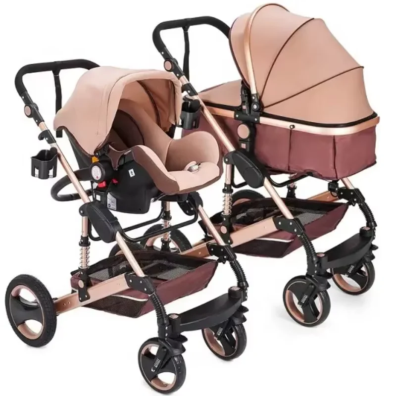 Factory hot sale high quality baby stroller light weight Wear resistance four-wheel shock Folding Portable baby stroller