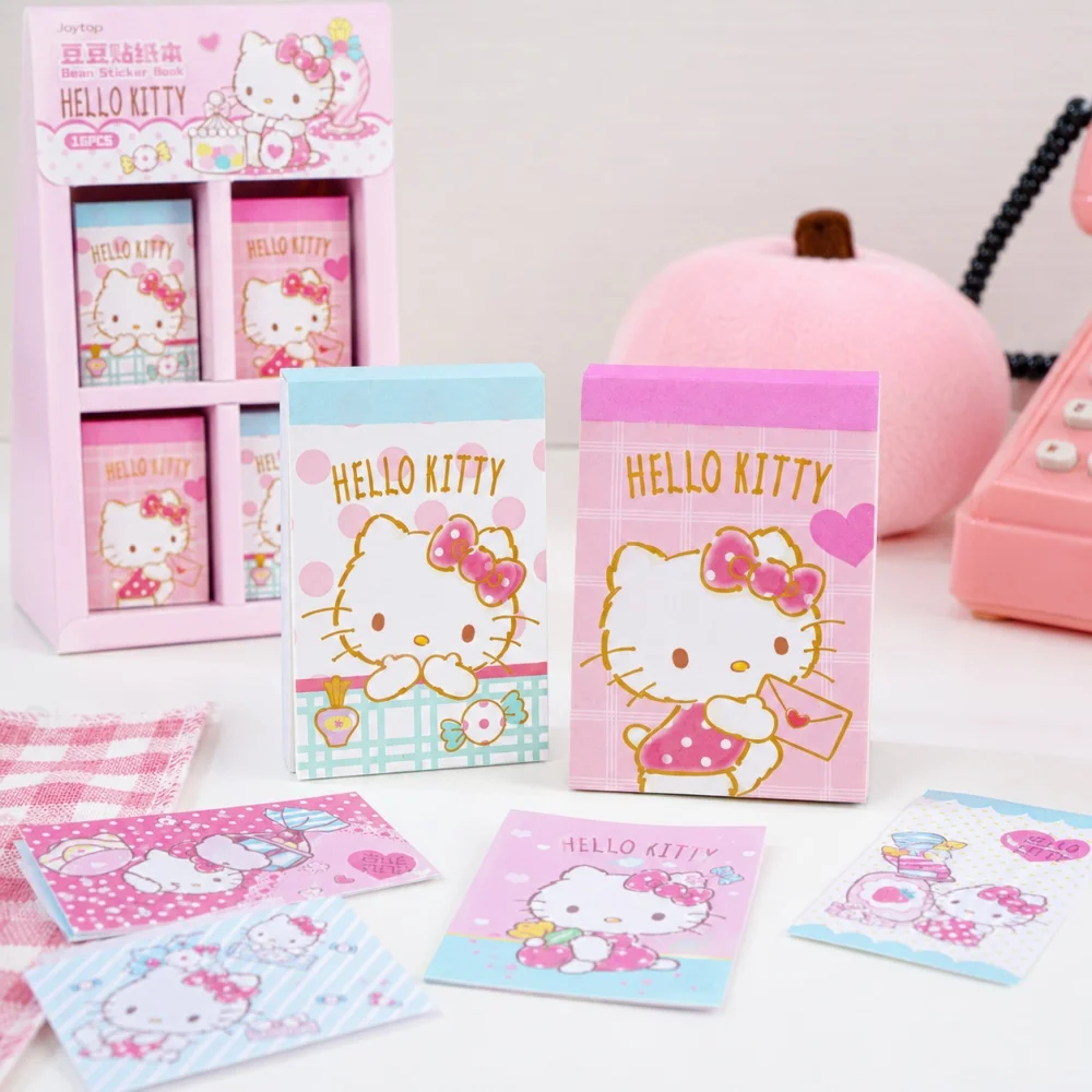 Genuine Hello Kitty Candy Series Sticker Book Sanrio 48Pcs Small Decorative Stickers for Scrapbook Journal Calendar Notes view 2