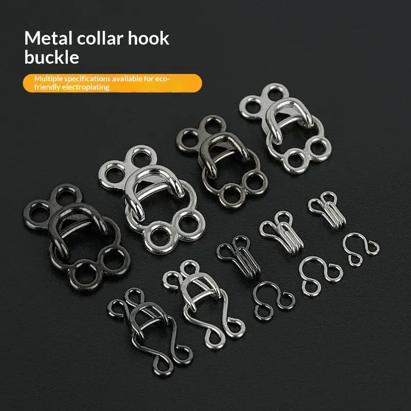 10 Pairs Metal Invisible Garment Hook Jeans Pants Skirts Adjust Clasp Decoration Buttons DIY Sewing Crafts Accessories