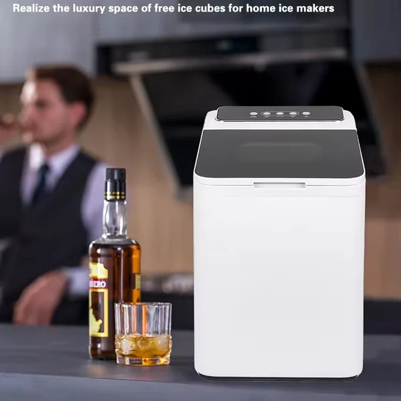 Portable Ice Maker Automatic Electric Mini Square Ice Cube Making Machine for Home Bar Coffee Shop