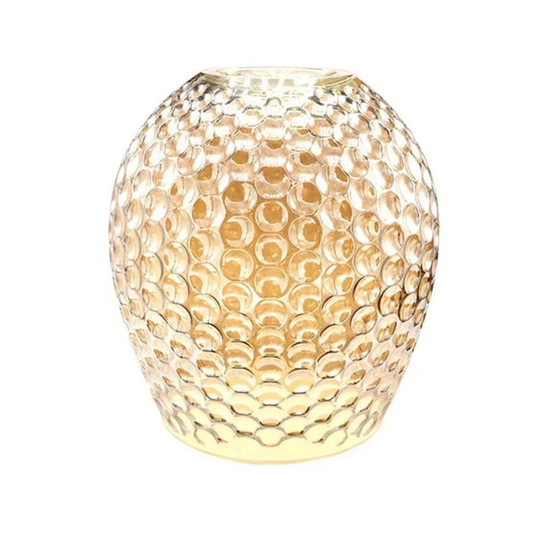 Vintage E27 Glass Lamp Shade Replacement 42mm E26 Diamond Pineapple Lantern Pattern Yellow Glass Cover for Art Pendant Lighting