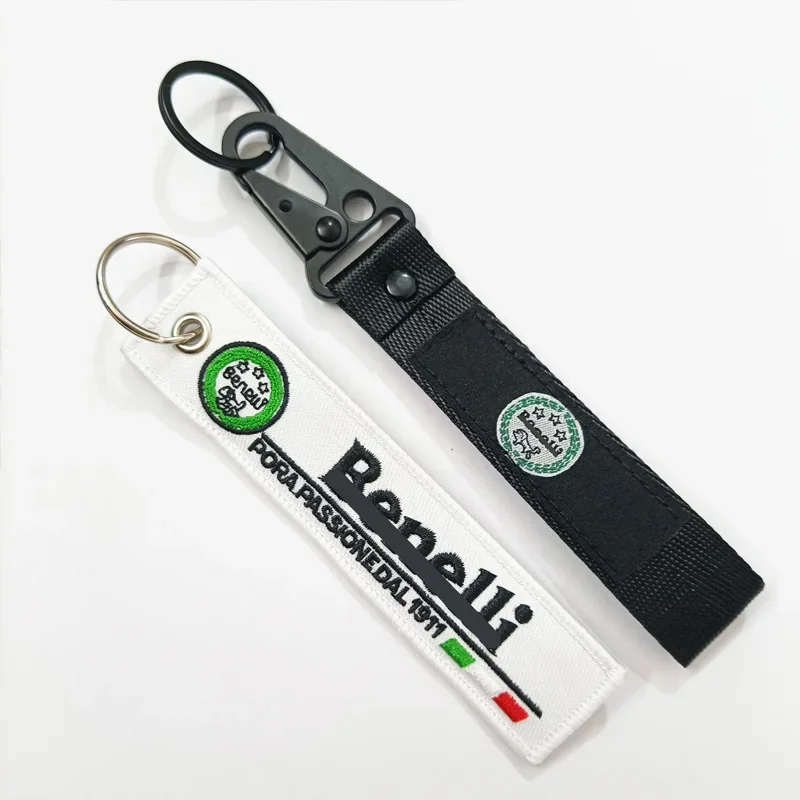 

Motorcycle Keychain Nylon Lanyard Tags Logo Decoration Keyring Buckle For Benelli Trk Tnt 502x 502 125 Leoncino Car Accessories