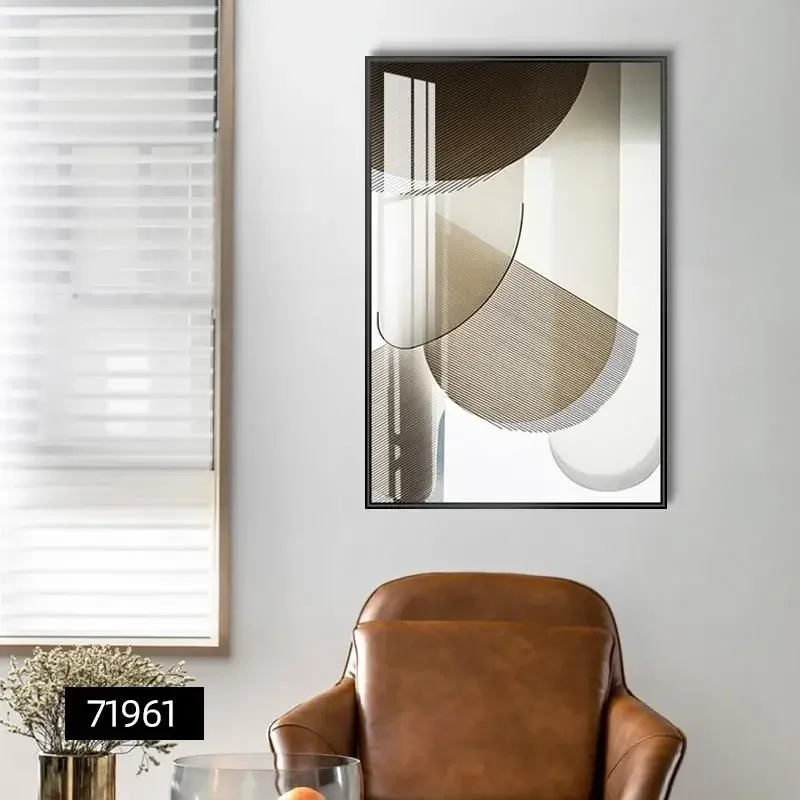 --40*60 S3 Aluminum Alloy Frame Glass Gallery Hanging Paintings Wall Decoration Living Room TV Sofa Background Crystal Wall Deco