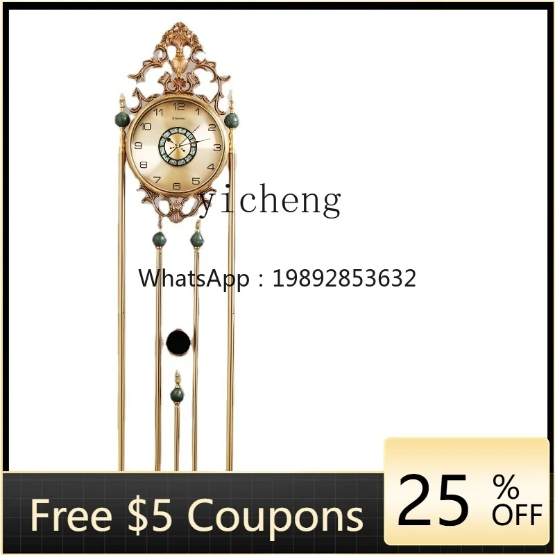 

BJ Floor Clock American Living Room Decorative Ornaments Luxury Display Standing Grandfather