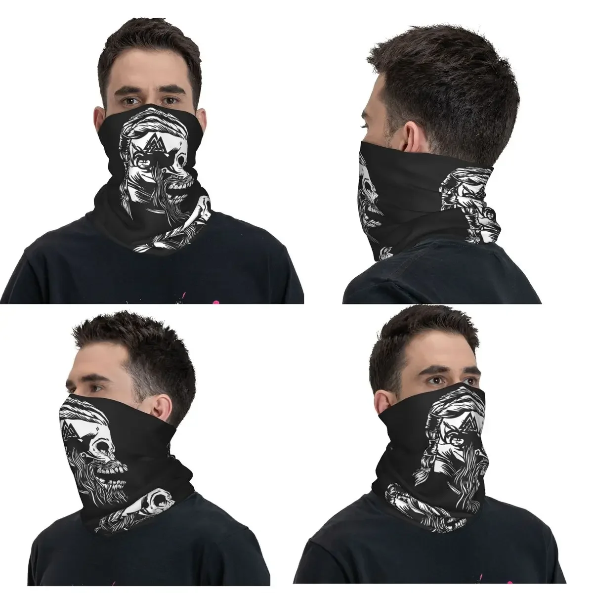 Viking Ragnar Bandana Neck Cover Printed Magic Scarf Warm Headband Riding For Men Women Adult Washable