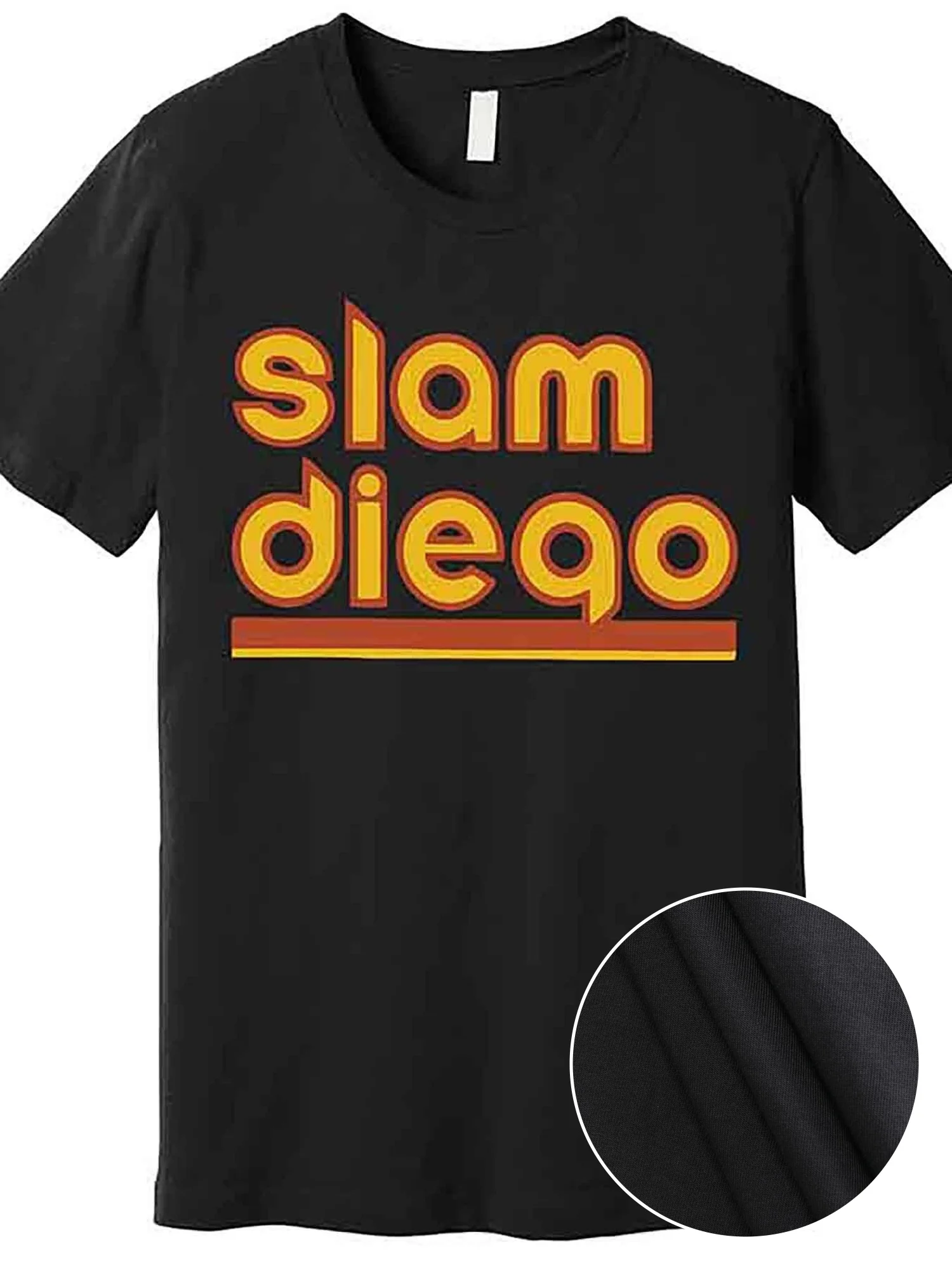 Vintage San Diego Baseball Fan Premium T-Shirt - Fun Men's Short Sleeve Printed Tee in Black