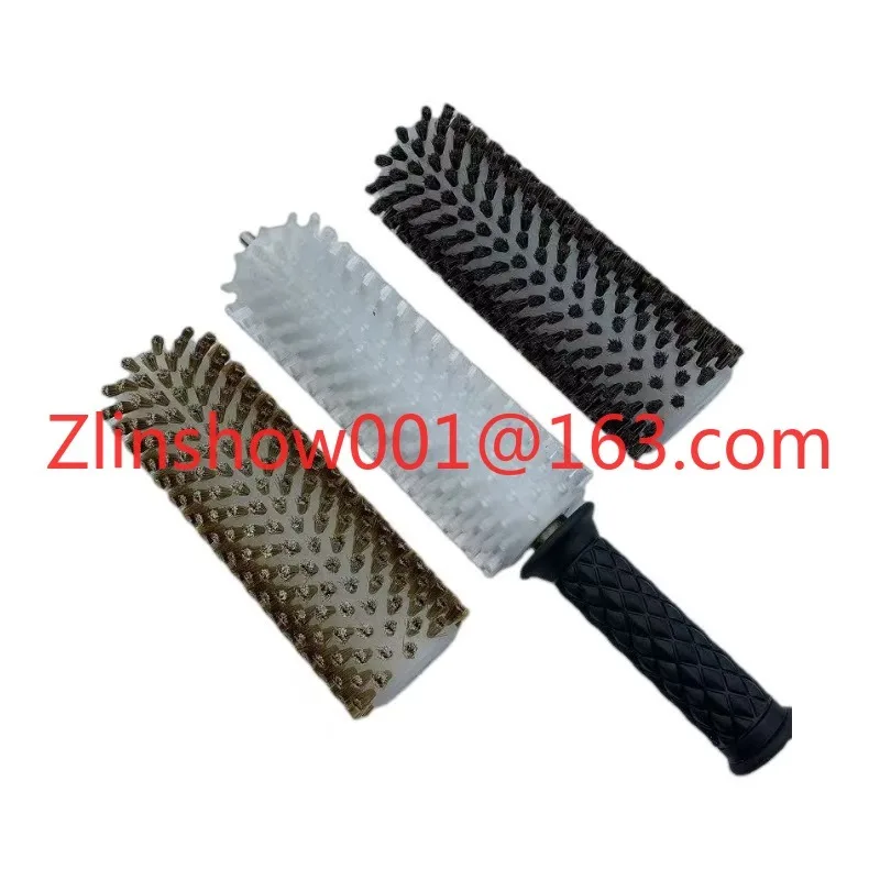 Snowboard waxing roller brush, polishing roller brush, snowboard waxing set, nylon brush horse hair brush, copper wire brush