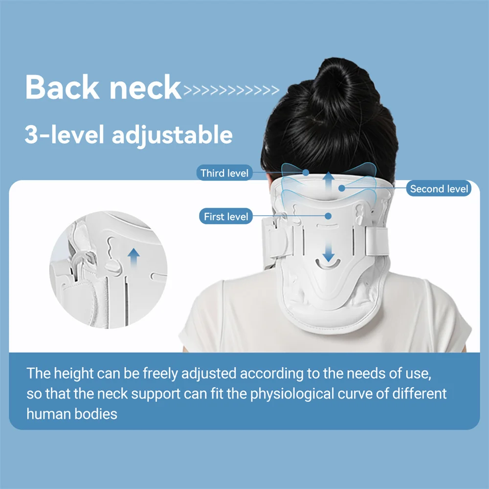 Cofoe Adjustable Cervical Traction Device Posture Corrector Cervical Neck Braces Support Stretcher Spine Protector Pain Relief