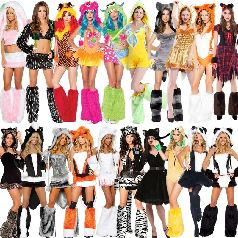 

Хэллоуин Огонь Косплей Животный Принт Леди Костюм Игра orm Сценическое Представление Женская Мода Полиэфирное Волокно Dr