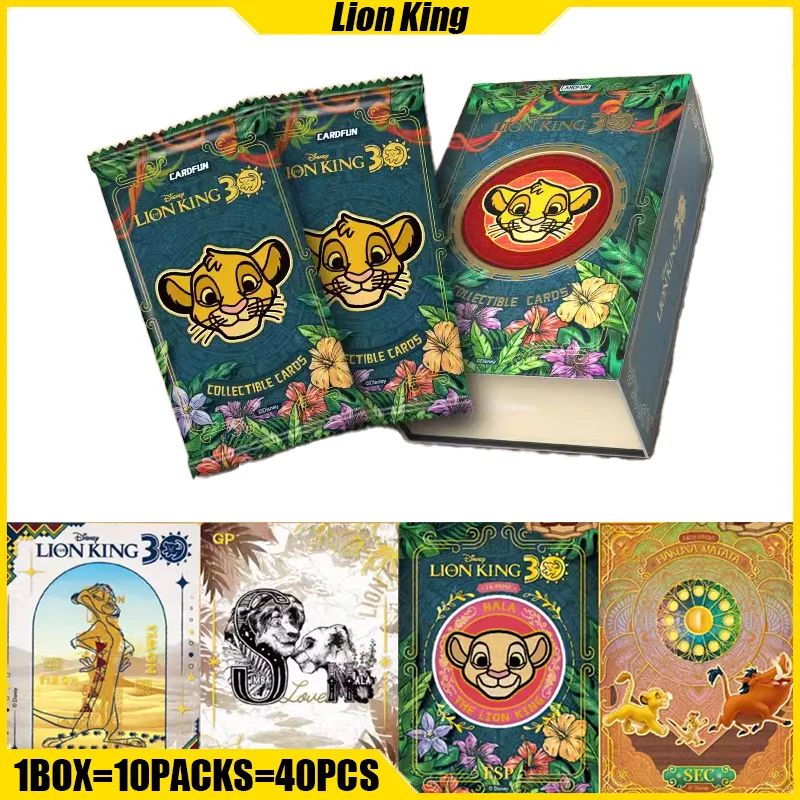 Card.fun Lion King Cards 30th Anniversary Anime Collection Cards Mistery Box Board Games Toys Birthday Gifts for Boys and Girls