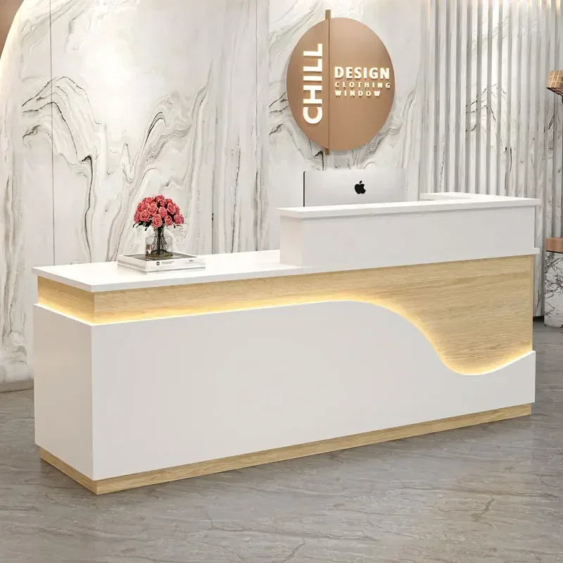 

Fashion Vanity Mobile Reception Desks Counter Study Shop Gigant Front Desk European Information Recepcion Mostrador Luxury