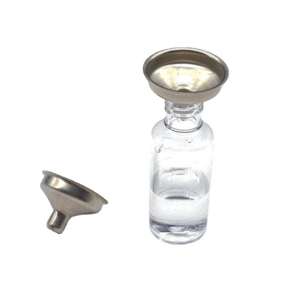 10Pcs Mini Funnels Stainless Steel Model Paint Pour Liquid Funnel Perfume Dispensing Bottles Refilling Funnels DIY Accessories