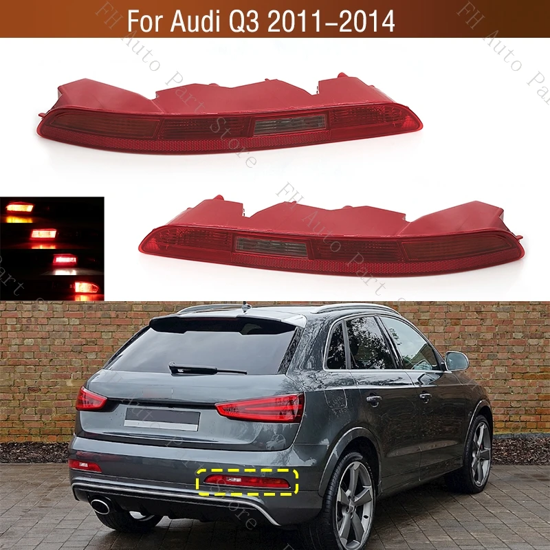 

Car Rear Bumper Brake Light Tail Warming Turn Signal Reflector Lamp For Audi Q3 2011 2012 2013 2014 8U0945095 8U0945096