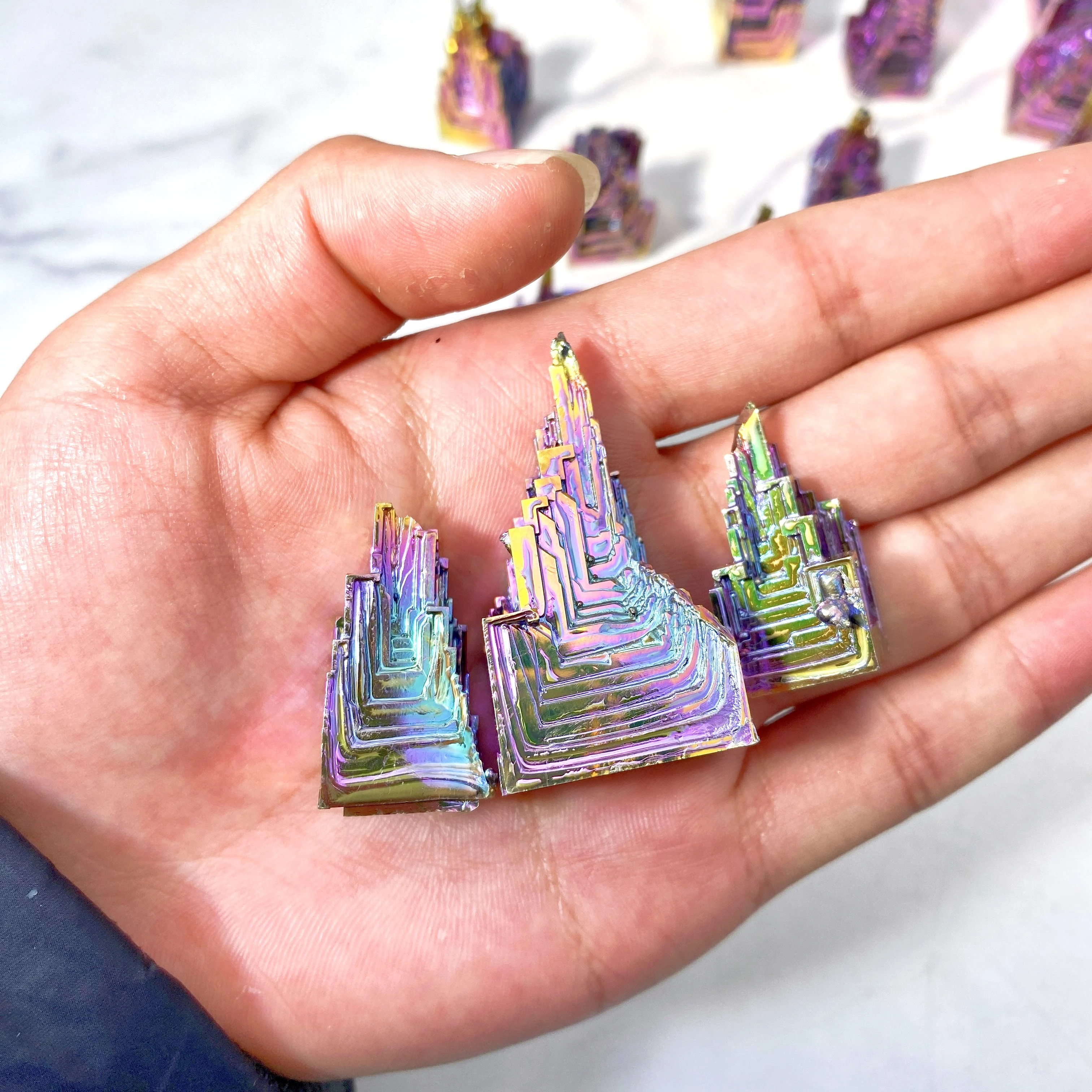 1PC Random High Quality Natural Bismuth Stone, Natural Crystal Decoration, Birthday Gift, Women Gift, Christmas Gift.