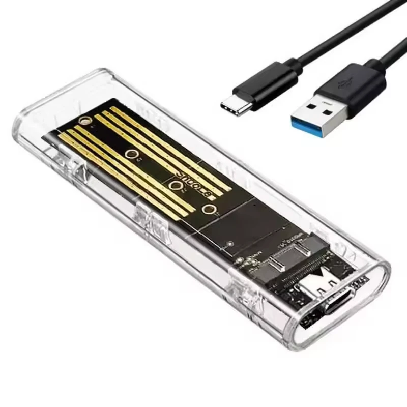Transparent External Enclosure Hard Disk Box Enclosure Adapter Mobile Hard Disk Case For Laptop Hard Disk Accessories USB C Case