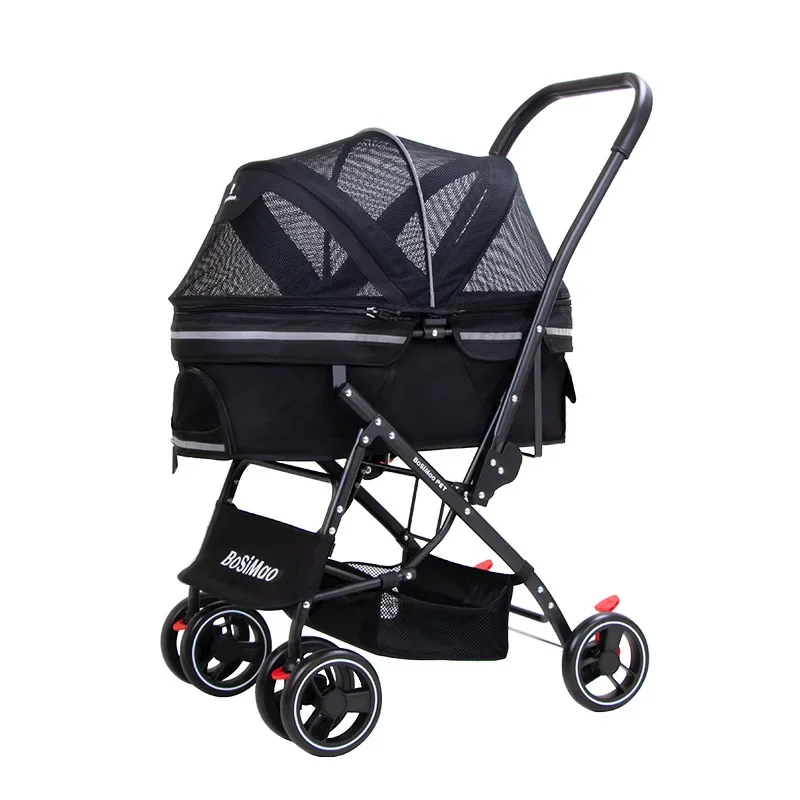 Cat And Dog Universal Trolley For Small And Medium-sized Dogs Lightweight And Breathable Foldable Pet Cart For Outdoor Use