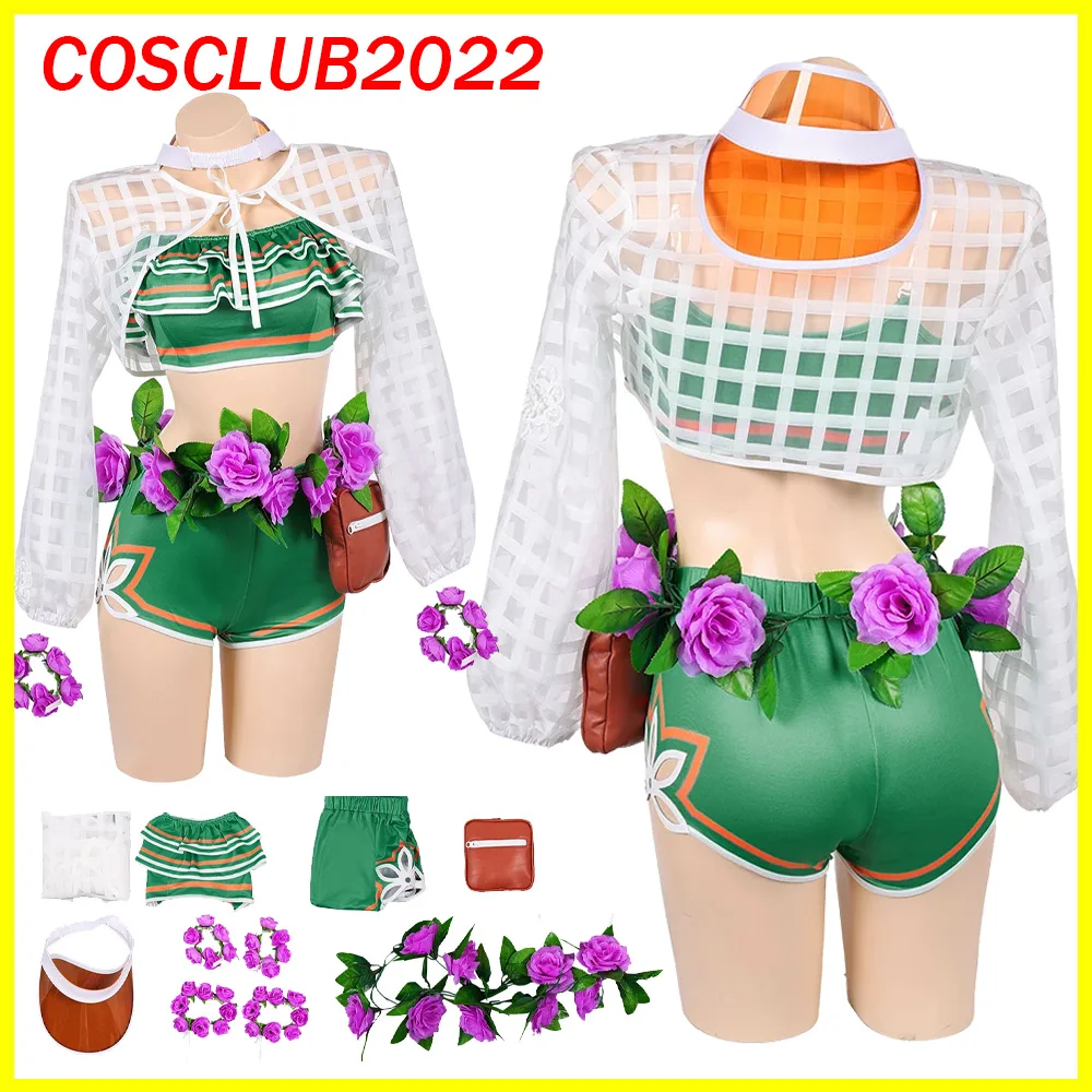 

Doreen Green Cosplay Beach Bikinis Costume Game Rivals Roleplay Swimsuit for Women Girls Halloween Carnival Party Fantasia Suit