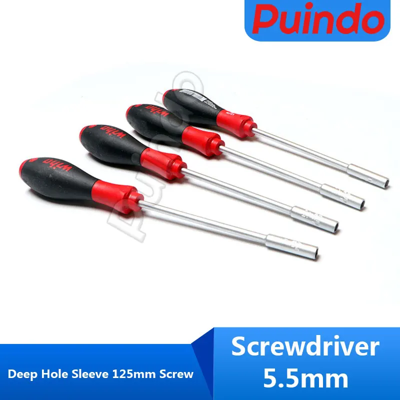 

WLXY-2209 Screwdriver Wiha 5.5mmX125mm Deep Hole Sleeve Screw for Xerox With Strong Magnetic Red Scrediver