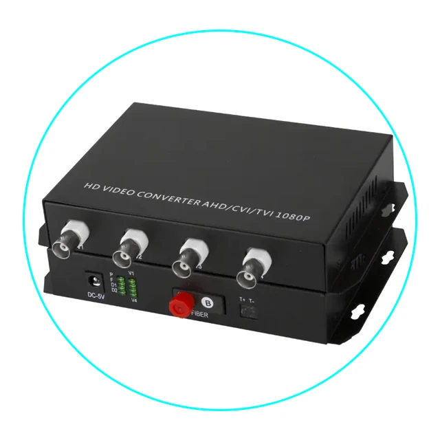 Optical Converter 4 Channel 1080P AHD CVI TVI Coaxial With RS485