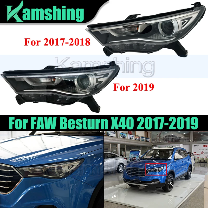 Car Front Bumper Headlight For FAW Besturn X40 2017-2019 Front Head Light Headlamp Head Lamp