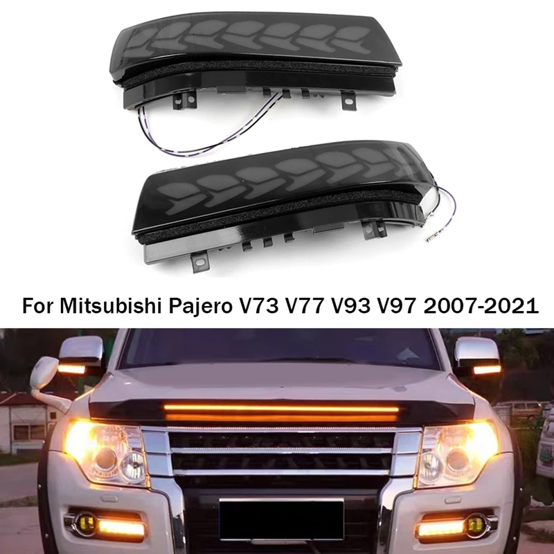 

Dynamic Turn Signal Lights LED Side Mirror Blinker Light Stream Lamp For Mitsubishi Pajero V73 V77 V93 V97 2007-2021