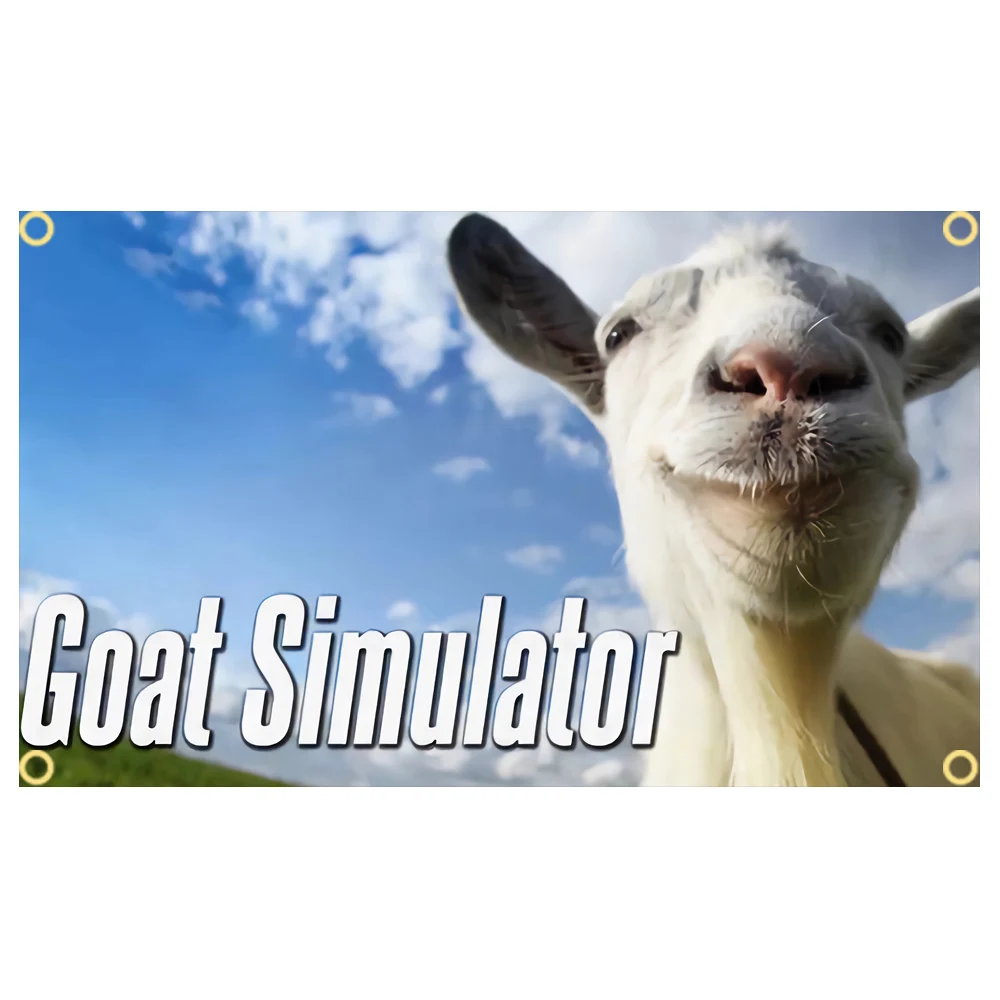 60x90cm 90x150 Goat Simulator Flag Polyester Digital Printed Funny and hilarious game Banner Tapestry curtain poster