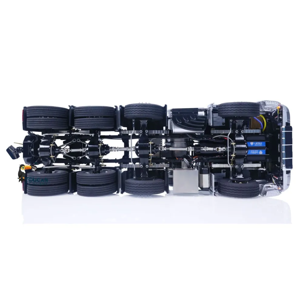 1/14 LESU RC شاحنة جرار RTR 8x8 هيكل معدني رف لتقوم بها بنفسك شاحنة تعمل بالتحكم عن بعد نموذج ضوء أنظمة الصوت الكبار RC اللعب