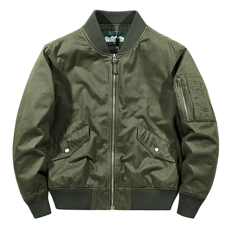 

Pilot Bomber Jacket Men Fleece Wool Liner Warm Coat Male Oversize MA1 Jackets Plus Size Clothes Nice Autumn Winter